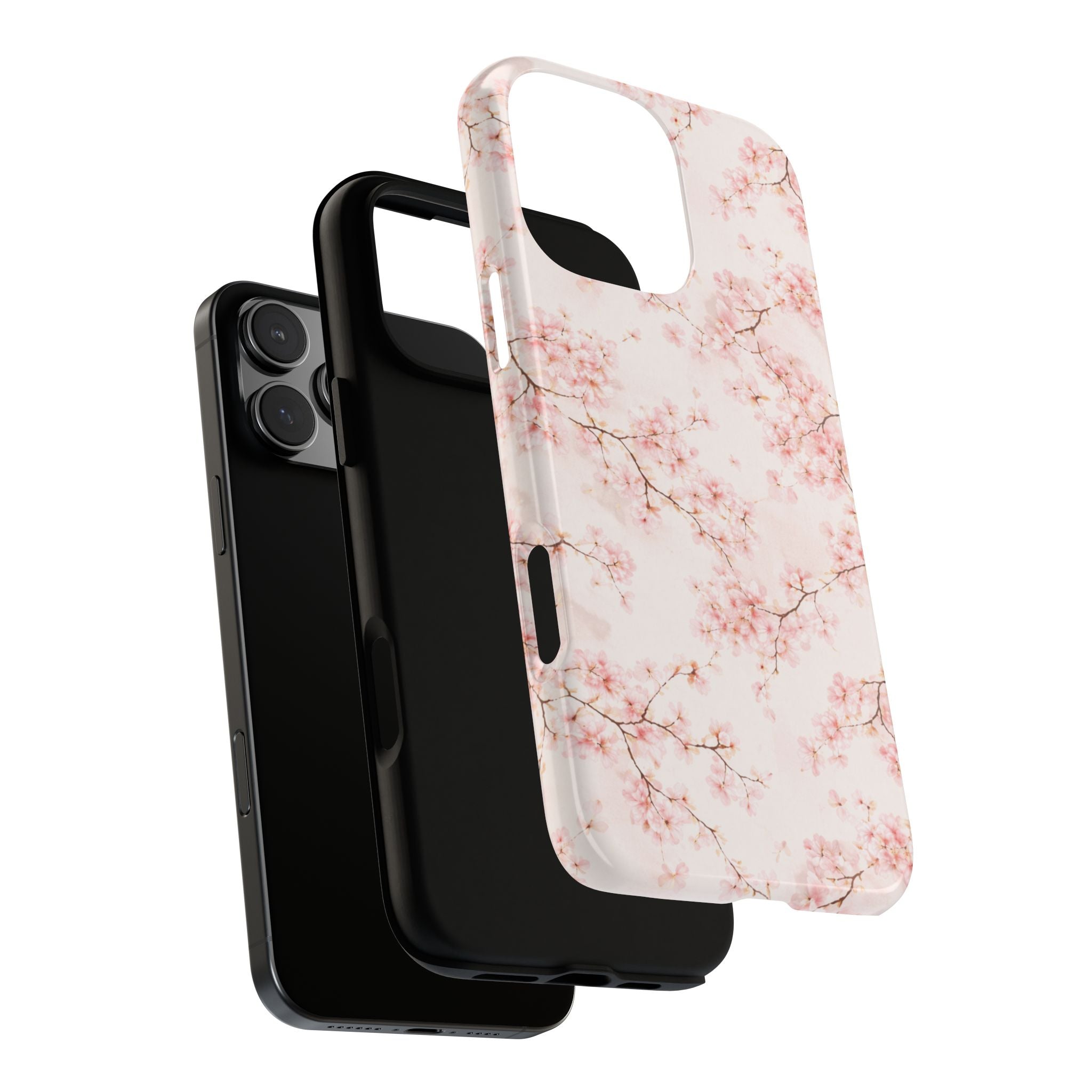 Pancake Dreams™ Cherry Blossom Tough Phone Case — Pink Floral Protective iPhone Cover