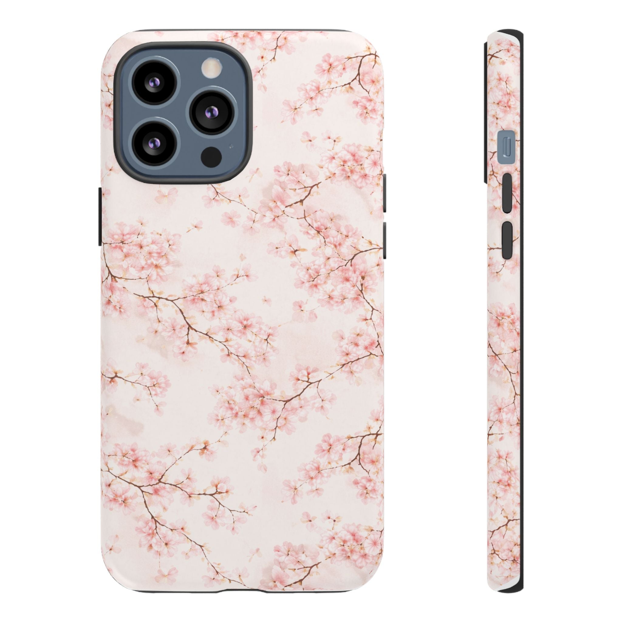 Pancake Dreams™ Cherry Blossom Tough Phone Case — Pink Floral Protective iPhone Cover