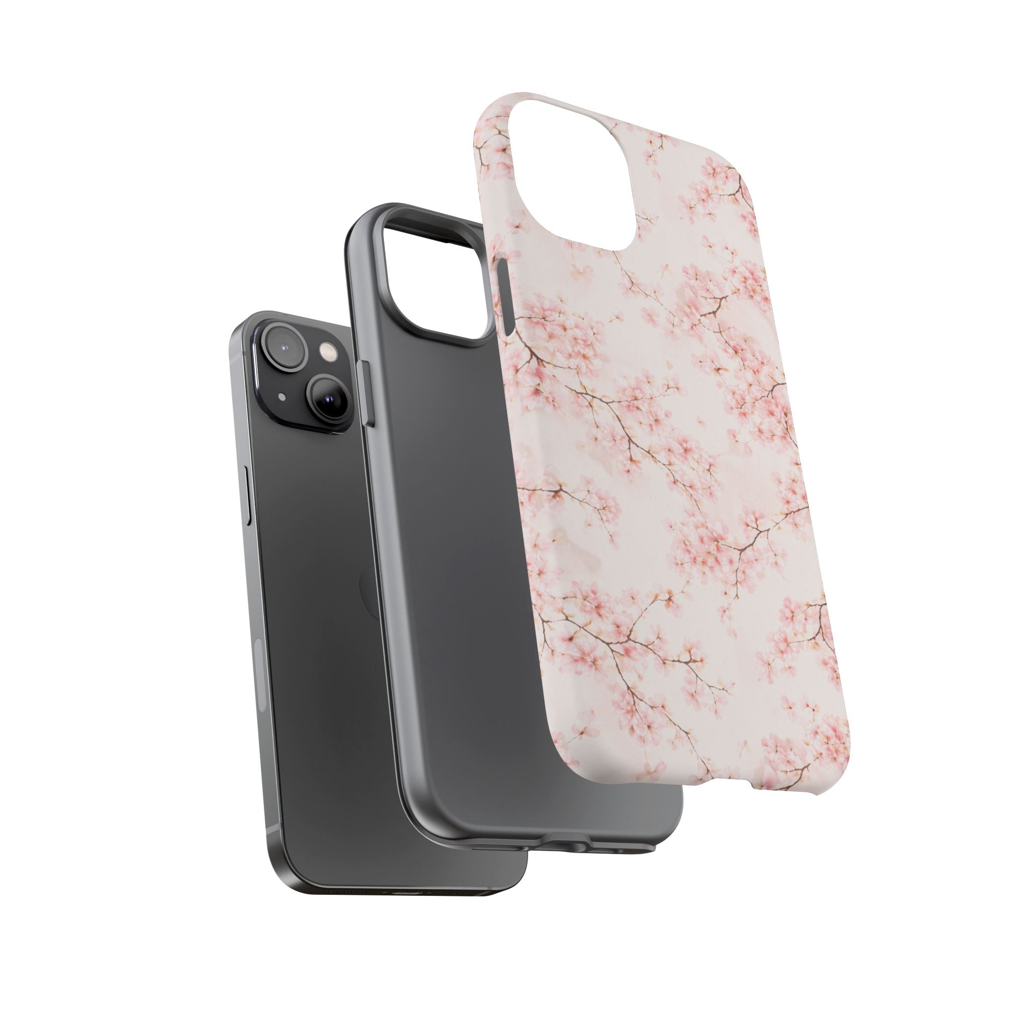 Pancake Dreams™ Cherry Blossom Tough Phone Case — Pink Floral Protective iPhone Cover