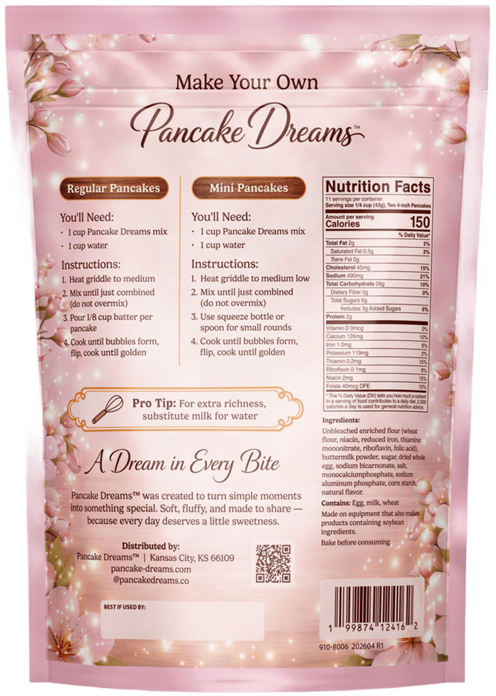 Pancake Dreams Dream Blend Pancake Mix – nutrition info & recipe